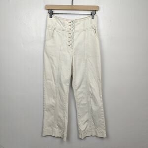Ulla Johnson Cream Flare & Wide Leg Jeans